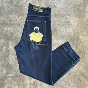 Code 4 Y2K Chubbiggie Embroidered Baggy Jeans